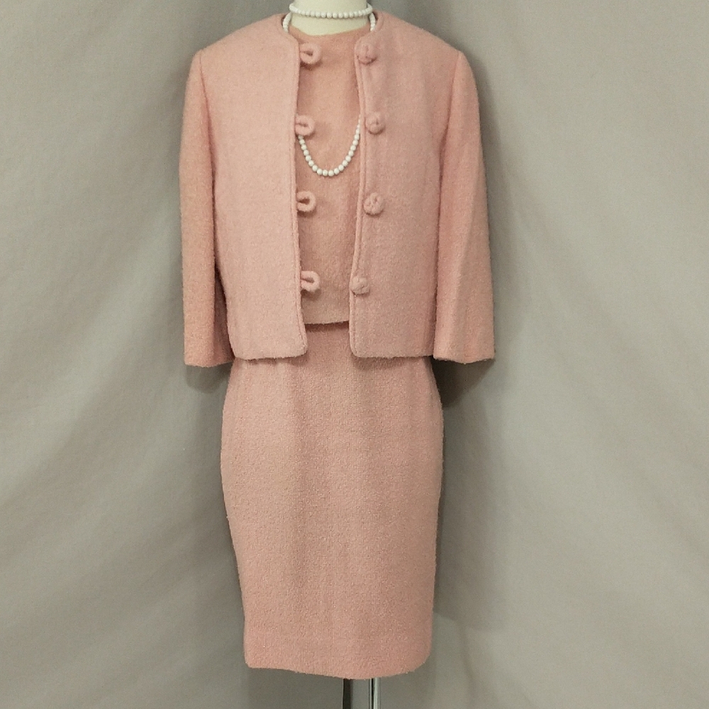 Vintage Mohair Skirt Set 3 Piece Jacket & Tank Top Classic 50s